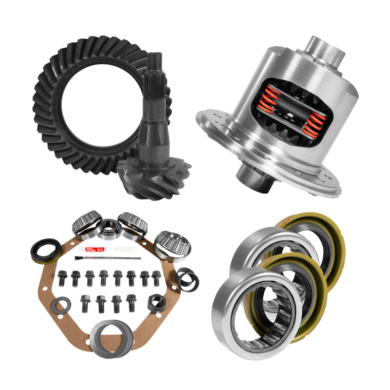 YUKON GEAR & AXLE Yukon 9.25in CHY 3.55 Rear Ring & Pinion Install Kit 31 Spline Positraction 1.7in Axle Bearings