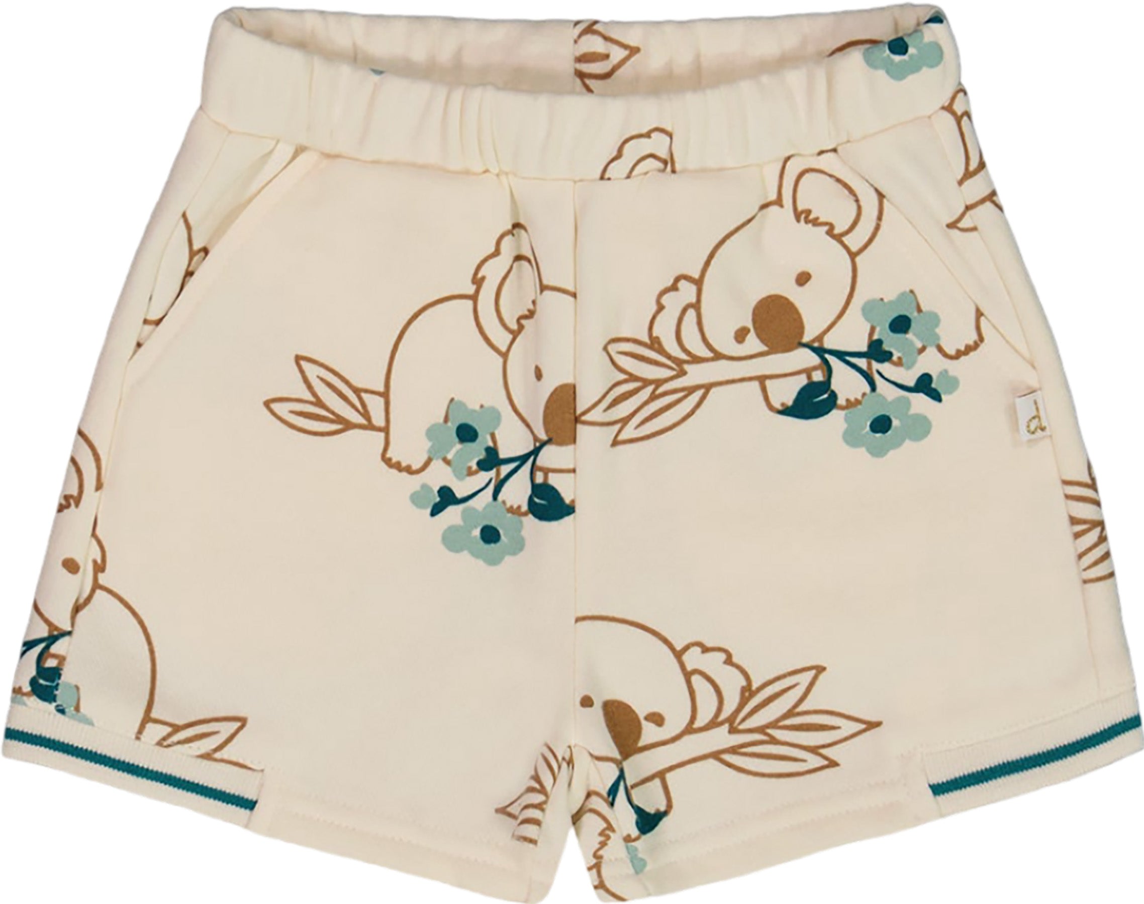 DEUX PAR DEUX Printed Koala French Terry Shorts   Baby Girl   Short en molleton imprimé de Koala   Bébé Fille