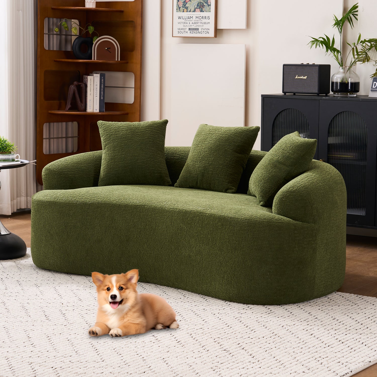 2594 Streamdale LY 025 Forest Green Loveseat Sofa