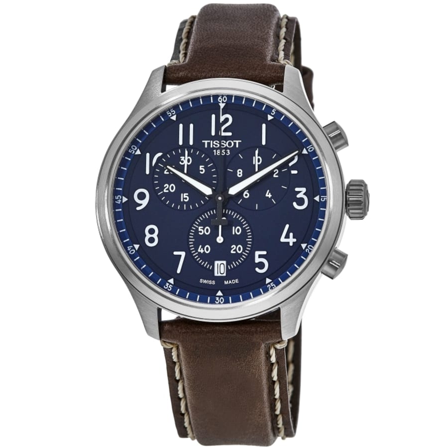2818 Tissot Chrono XL Vintage Blue Dial Leather Strap Men's Watch T116.617.16.042.00
