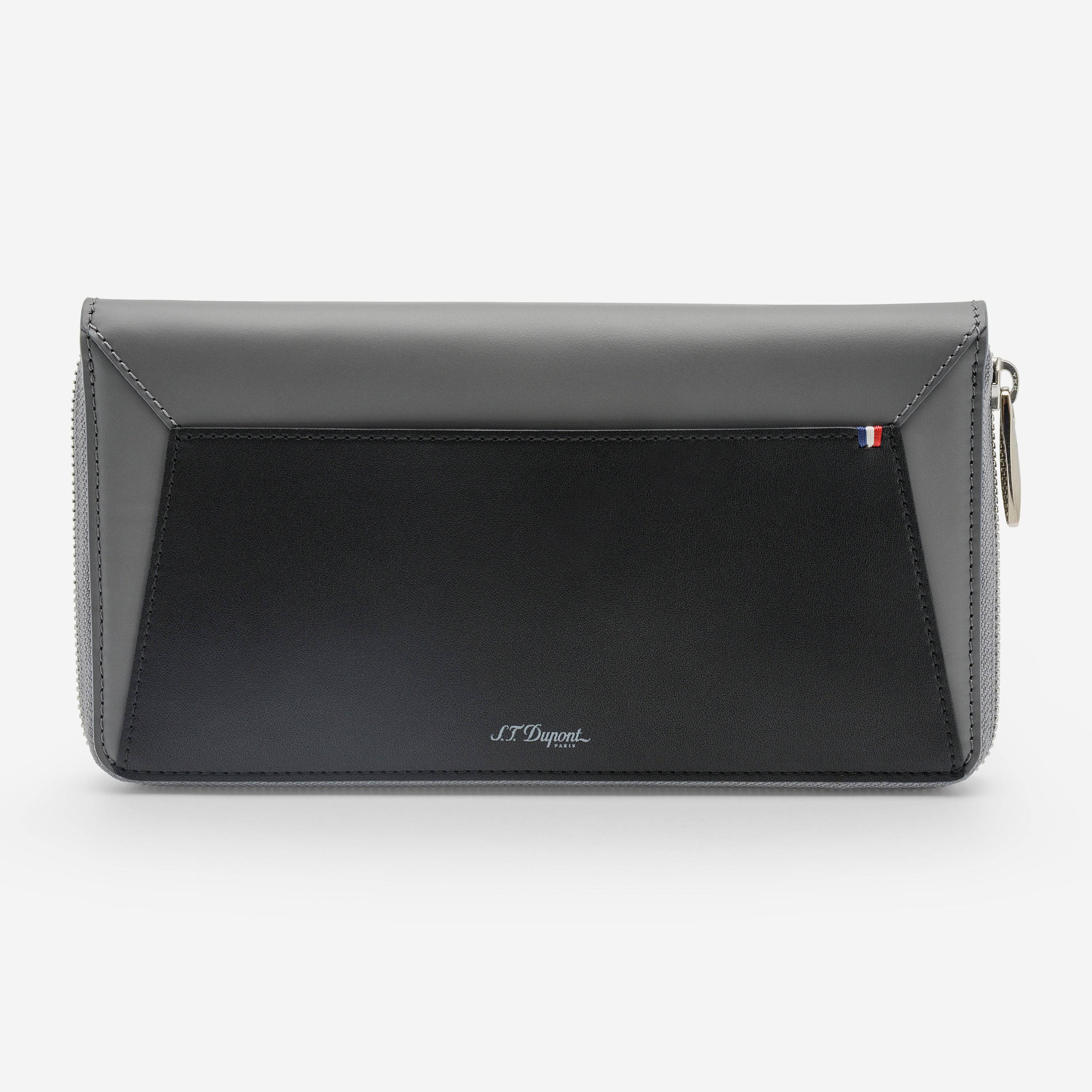 2622 S.T. Dupont "Line D" Laser Grey and Black Cowhide Wallet 184501