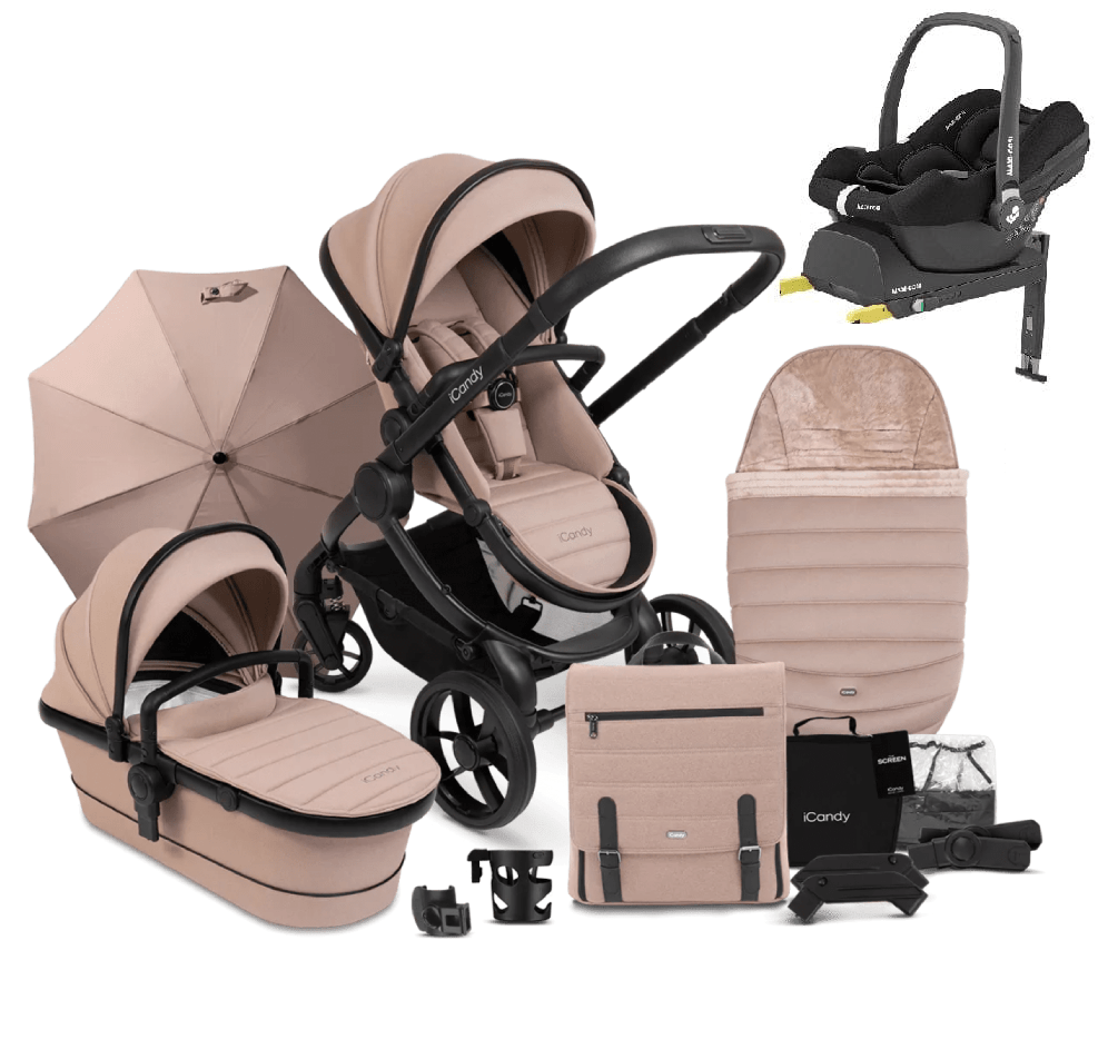 iCandy Peach 7 Maxi Cosi Cabriofix i Size Travel System Bundle   Cookie