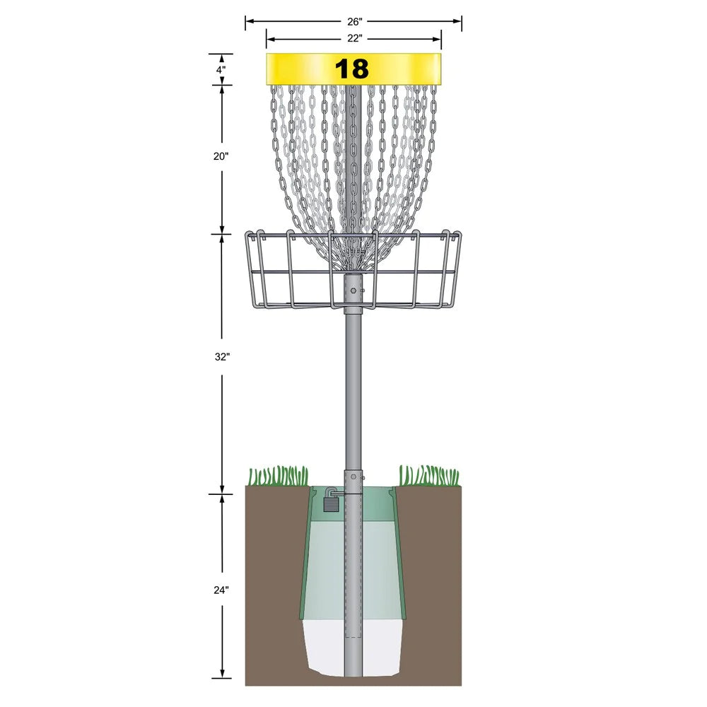 Innova DISCatcher Pro Permanent Disc Golf Basket