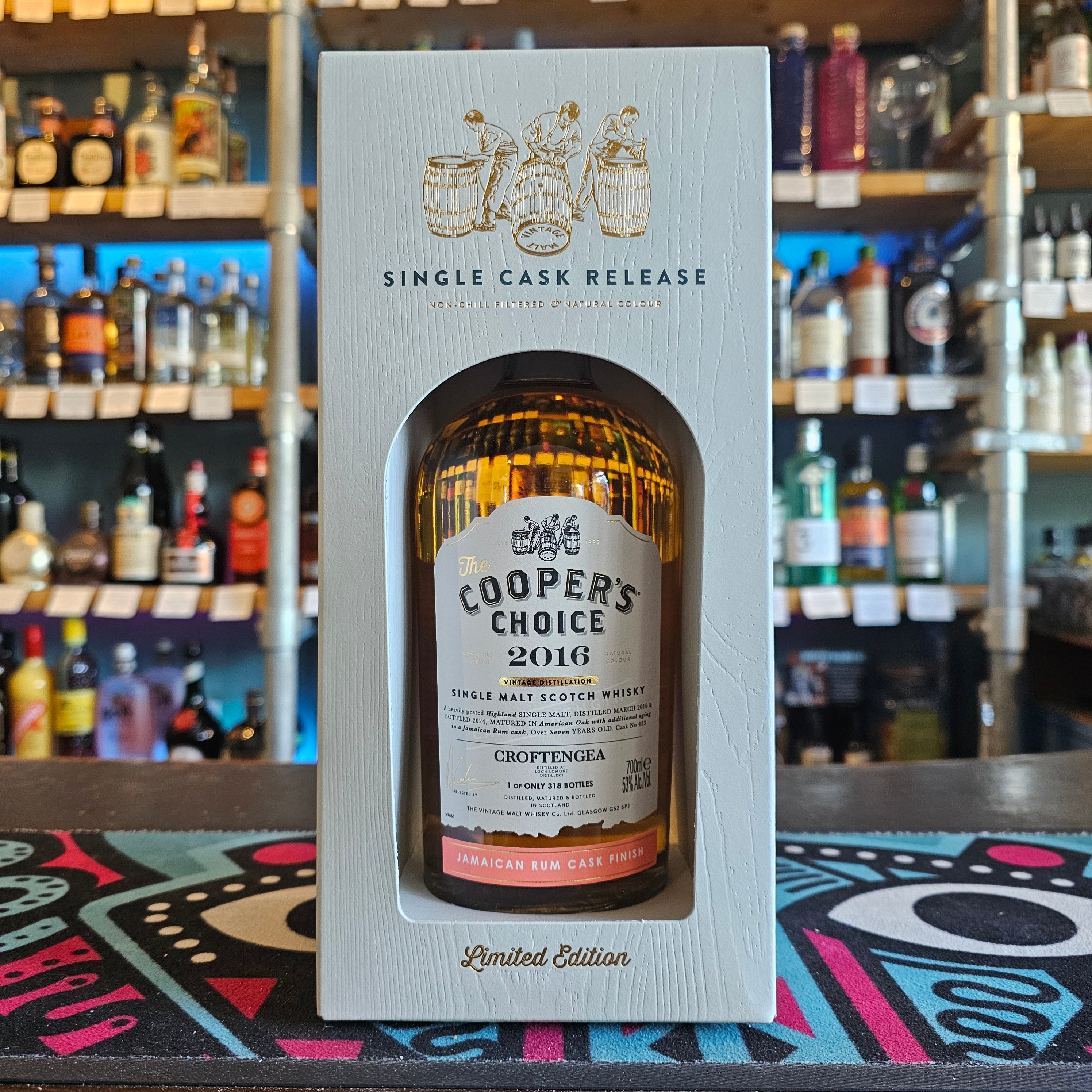INDEPENDENT SPIRIT OF BATH The Coopers Choice   Croftengea 2016 7yo Jamaican Rum Finish