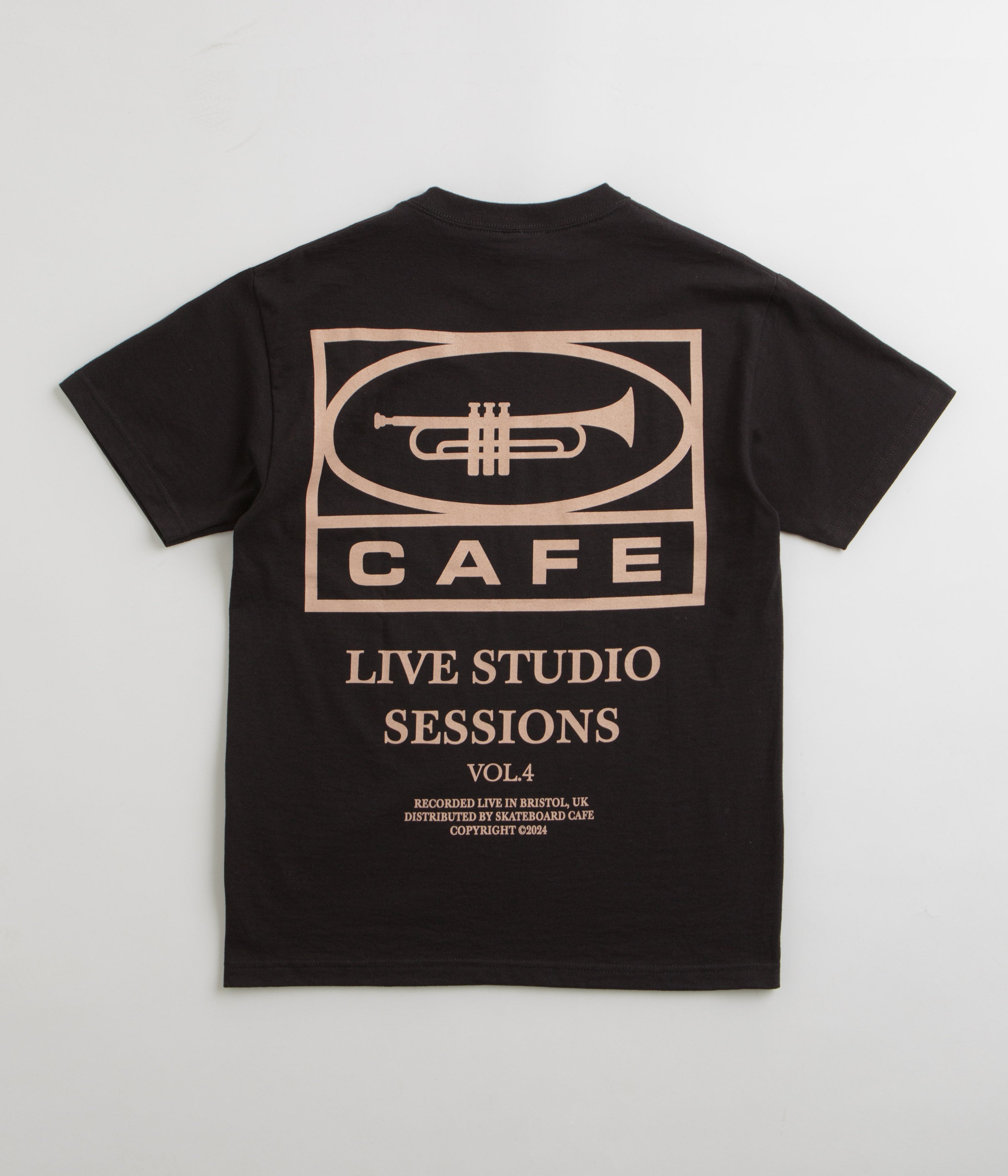 Skateboard Cafe 45 T Shirt   Black   Brown
