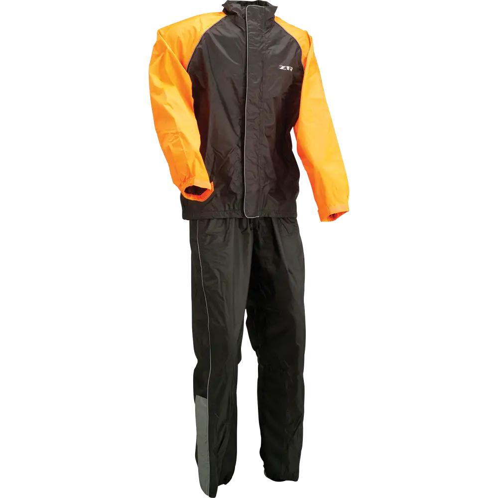 Z1R 2 Piece Rainsuit   Black/Orange   Small 2851 0529