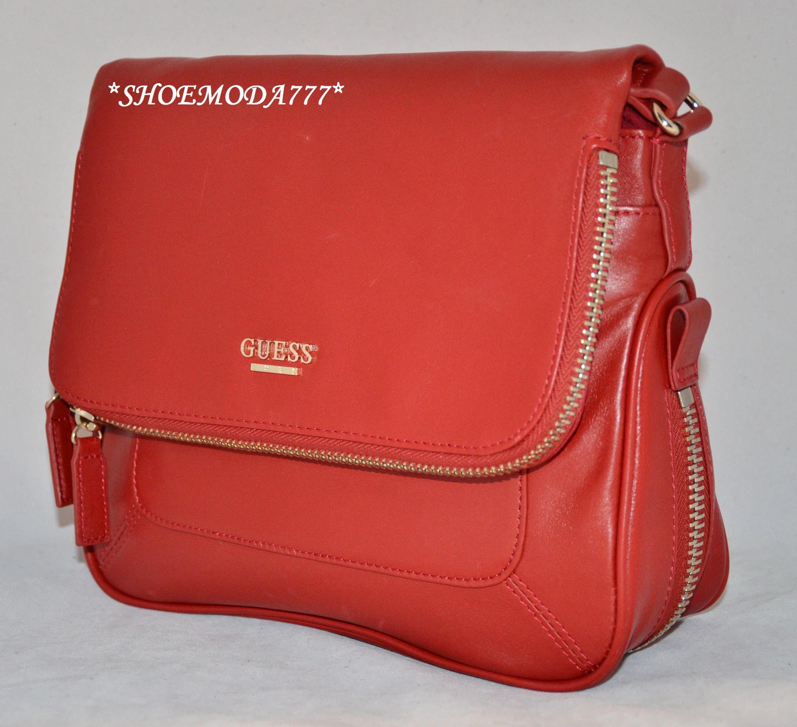 Borsa messenger a croce GUESS by Marciano in vera pelle borsa patta con cerniera nuova