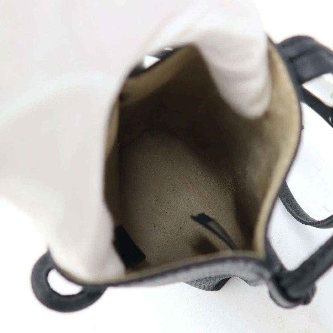 Custodia telefono Longchamp Le Rosot mini borsa a tracolla in pelle nera