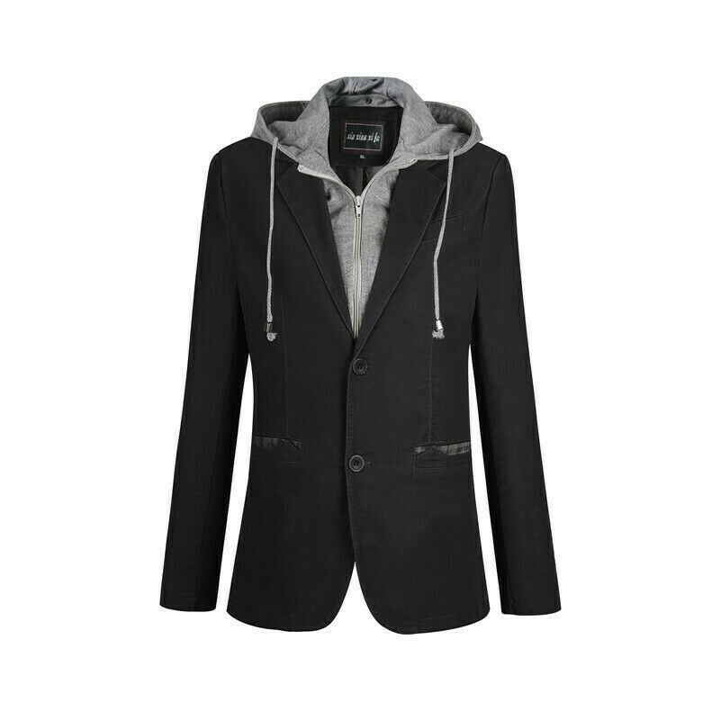 SUPRA Tuta uomo 2 in 1 staccabile con cappuccio cappotto slim giacca blazer outwear top fit