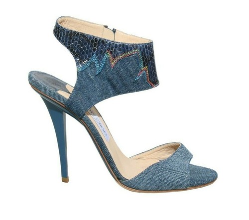 JIMMY CHOO Sandali in denim (TAGLIA 39)