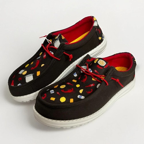 H&M Hey Dude Wally Crawfish Shoes Men 10 Slip On Loafers Multicolor Fishing Outdoors