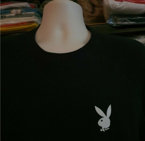 SS16 Supreme x Playboy S S crewneck black size M medium short sleeve sweatshirt