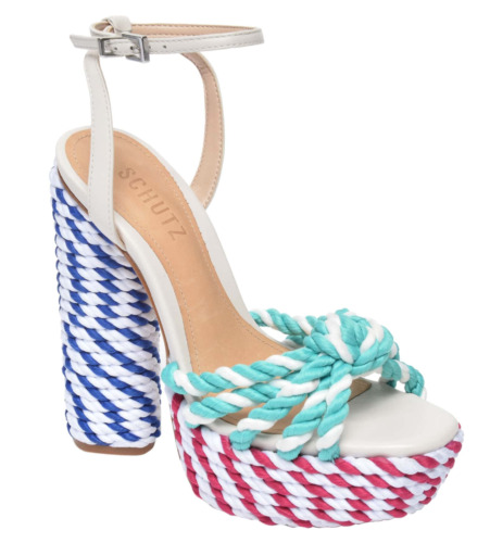 SCHUTZ X REVOLVE SCHUTZ x Adriana Lima Shulis Sandal Colorful Heels SIZE 8.5 MSRP $240