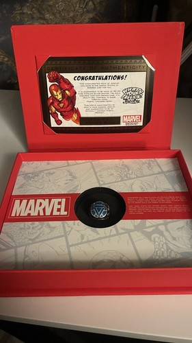 Marvel Iron man Arc Reactor Blue Ring COA