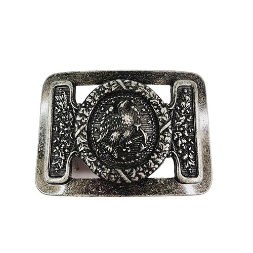 Vintage Silver Belt Buckle Western Rodeo Cowboy American Eagle USA Patriotic