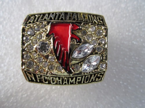 2016 Atlanta Falcons Ring size 11 NFC CHAMPIONS 18K YELLOW GOLD OVERLAY...