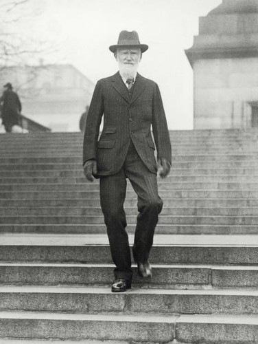 GEORGES HOBEIKA George Bernard Shaw on his daily morning walk without great coat t  Old Photo