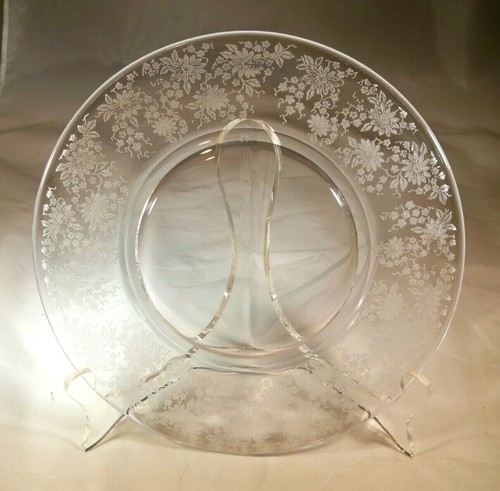 TIFFIN GLASS CO. QUEEN ASTRID CRYSTAL #8833 8" DIAMETER LUNCHEON or SALAD PLATE!