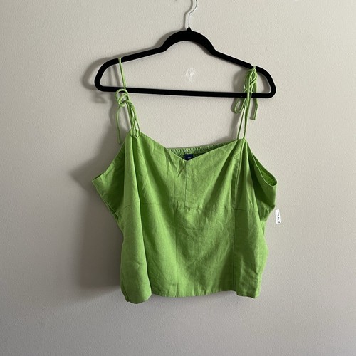 VALENTINO Top Cami Oldy Navya Don XXLde Verde Mist Lin Y2Kaggia Spiaggia Cravat Spal Cropo Nuo conchette