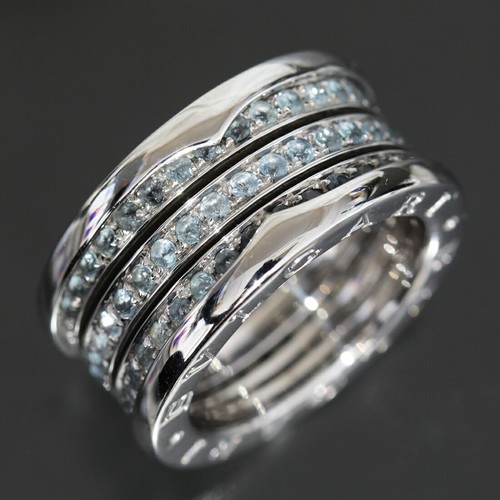 Bvlgari Blue Topaz B Zero One Ring US 6 Condition Excellent 18K WG