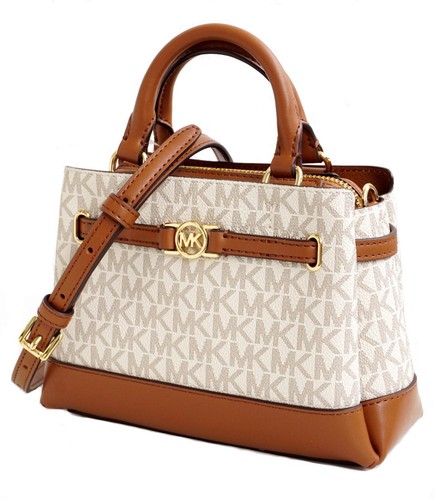 Borsa Michael Kors borsa scuola Reed XS mini Satchel XBody logo vaniglia nuova