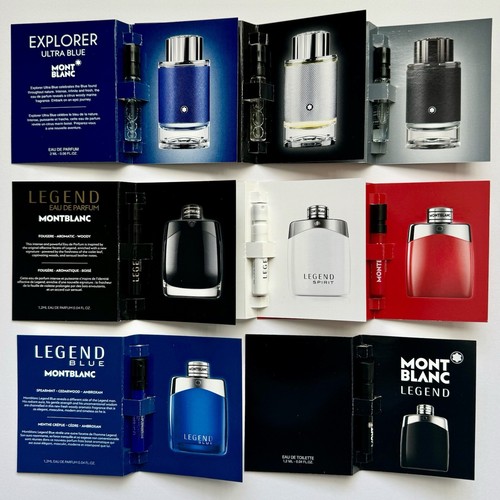 MONTBLANC Explorer & Legend Men Cologne Collection Sample Spray Vial 8pc Set