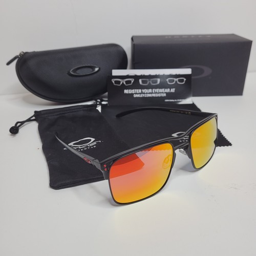 Oakley Holbrook Ti Sunglasses Titanium Frame Black   Orange