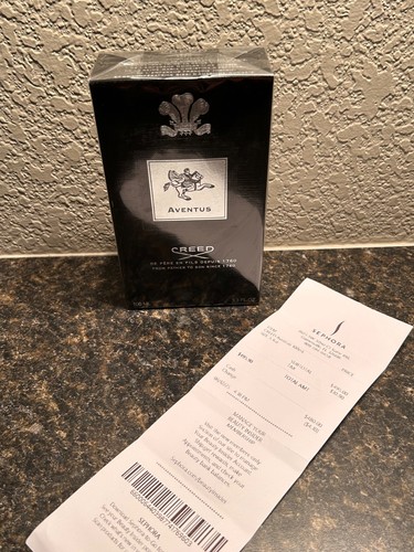 CREED Unopened Aventus EDP  With Authentic Sephora Receipt. 3.3 Fl. Oz   100ml