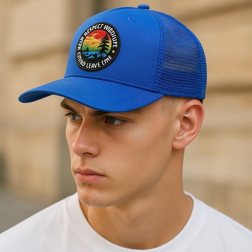 POLO RALPH LAUREN High Crown Men Cap 58 CM Blue Twill Trucker Snapback