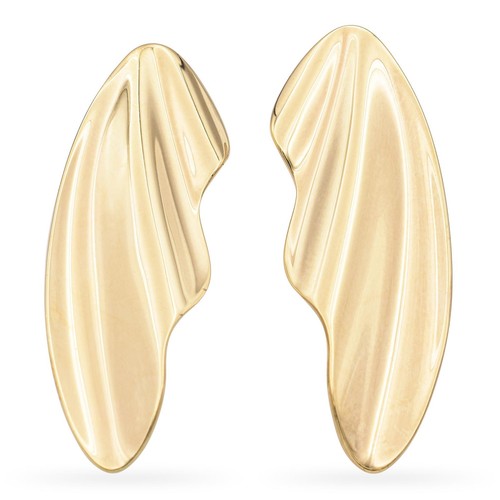 TIFFANY & CO. Vintage Tiffany & Co 18k Yellow G Elsa Peretti High Tide Small Earrings