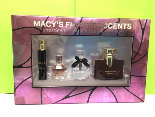 VERY RARE 4 piece Macy's Favorite Scents PRESTIGE set Kilian Yves Saint BVLGARI
