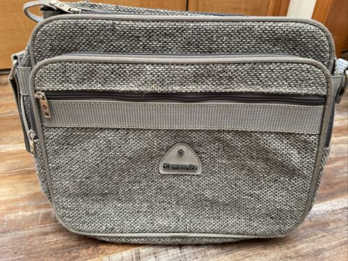 VINTAGE SAMSONITE 1987 Profile Tweed Gray messenger laptop shoulder bag