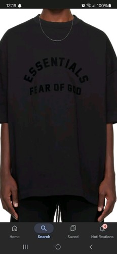 ESSENTIALS FAEAR OF GOD ESSENTIALS HEAVY S S TEE in Black large