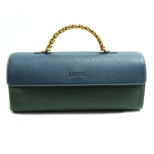 LOEWE Velazquez Twist Handle Handbag Green Blue Women's U