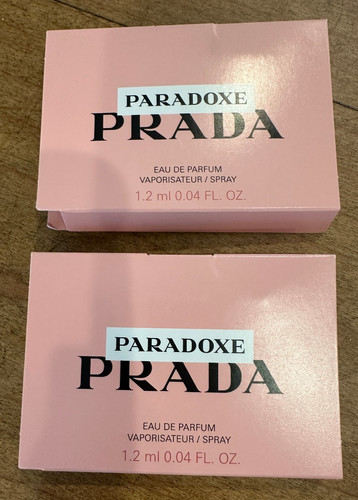 2 Prada PARADOXE Perfume for Women Sample Vials .04 oz