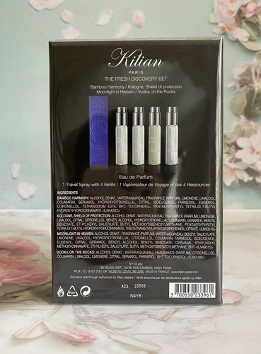 Kilian The Fresh Citrus Discovery Set  1 Travel Spray with 4 Refills  NIB Sealed