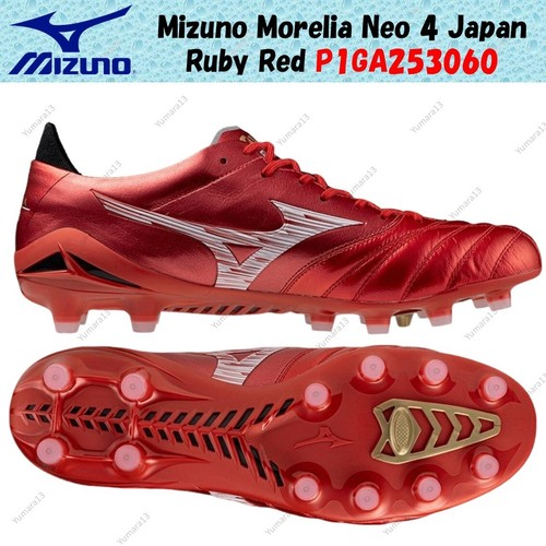 Mizuno Morelia Neo 4 Japan Ruby Red P1GA253060 Men's Size