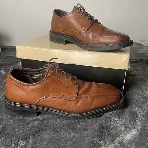SCARPA Scarpe eleganti stringate da uomo Venturini Dorino taglia 10M marrone pelle quadrate Italia