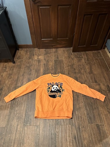 Palace Panda Crew Orange Longsleeve Size Large