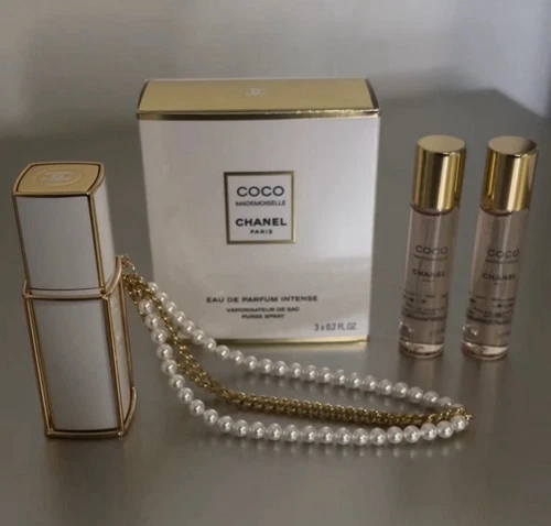 CHANEL COCO MADEMOISELLE Pearl Chain Mini Twist Purse Spray 3x02oz Sealed New