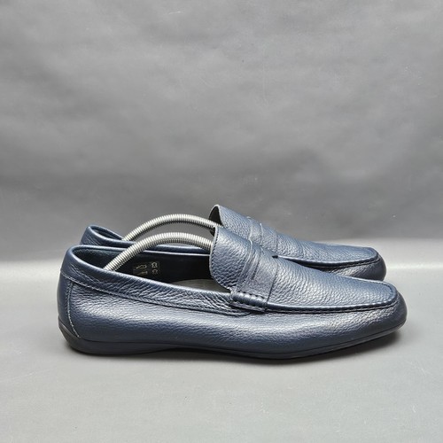 LI NING Mocassini Moreschi Panama Driving Penny da uomo taglia 10 5 in pelle di daino blu