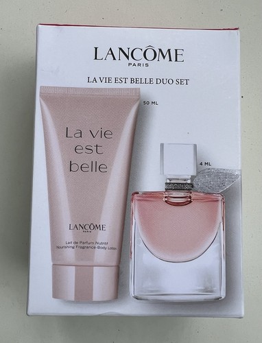 Lancome La Vie Est Belle TSA Travel Ready Set 4ML Eau de Parfum 50ML Body Lotion