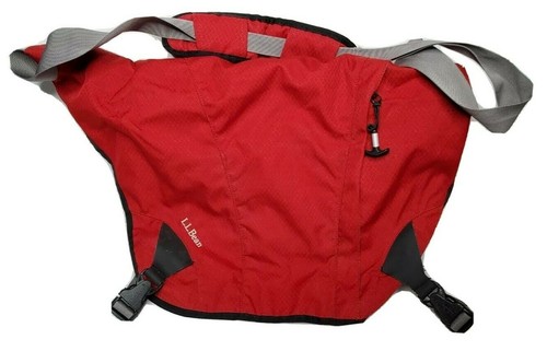 L.L.BEAN LL BEAN COMMUTER COURIER MESSENGER COMPUTER 20" BAG RED SHOULDER STRAP #0JGV4