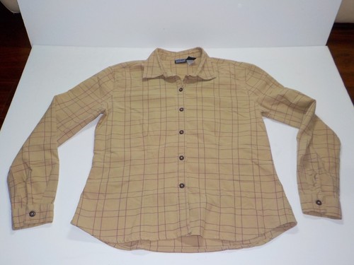 VTG Patagonia Plaid Button Up Shirt Womens Size 10 Organic Cotton Romania (0631)
