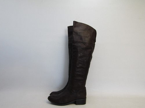 Stivali sopra il ginocchio Jessica Simpson da donna taglia 7 5 B in pelle marrone alla moda