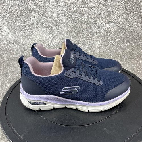 SKECHERS ARCH FIT Skechers Shoes Womens Size 8 Serena Arch Fit MaxTRAX Soft Toe Work Navy Blue