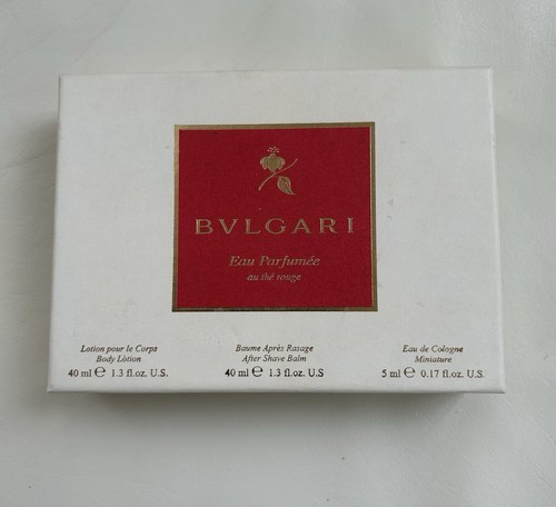 Bvlgari AU THE ROUGE Eau Parfumee Body Lotion Mini Cologne Set Travel Set