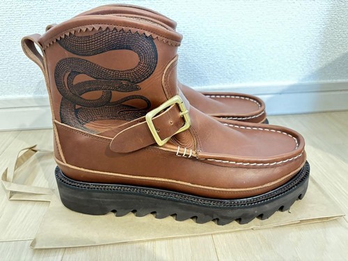 361° Hysteric Glamour Men 9.0US Hystericglamour Snake Loop Moccasin Boots Rhino Limit