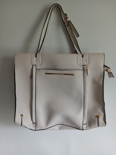 Women's Steve Madden Faux Leather Beige Shoulder Bag Tote Purse