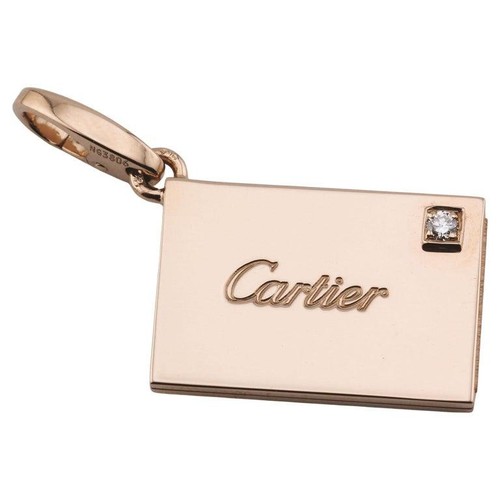 Ciondolo busta lettera nascosta Cartier diamante oro rosa 18 carati